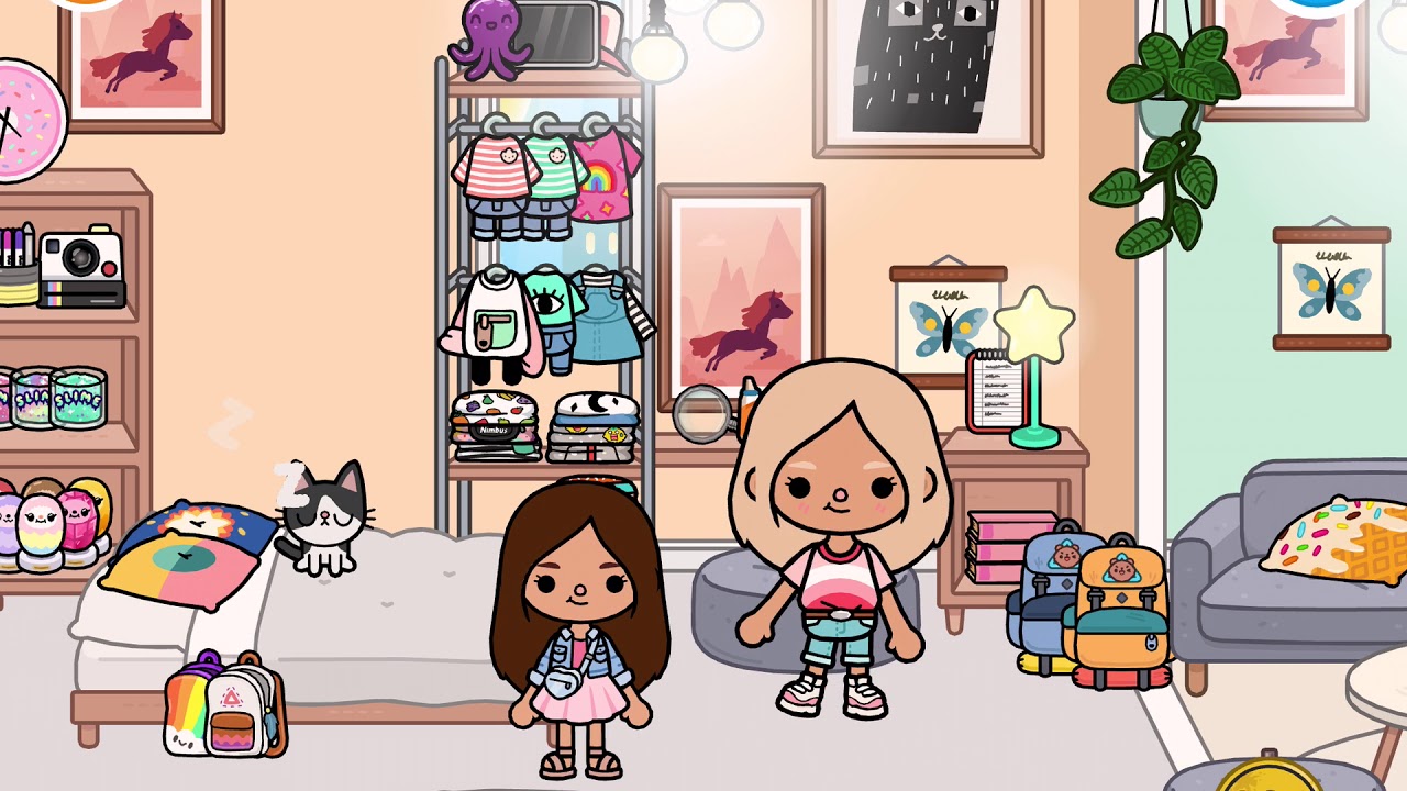 Toca Boca World university classroom scene with students and educational materials showcasing learning environment